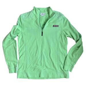 Vineyard Vines Women's Green Quarter-Zip Sweatshirt Size M